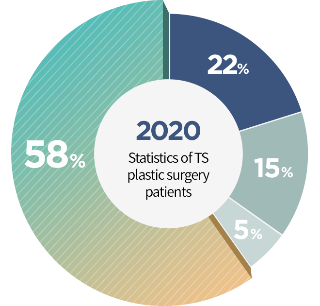 Статистика для пациентов пластической клиники TS в 2020 году